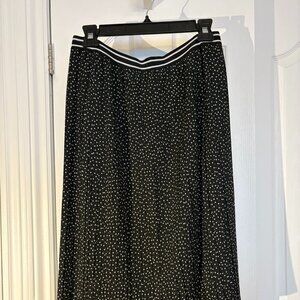 Abercrombie & Fitch Pleated Polka Dot Midi Skirt